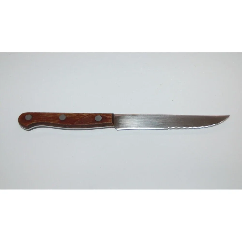 J A HENCKELS STEAK KNIFE HOLLAND WOOD HANDLE 4.75